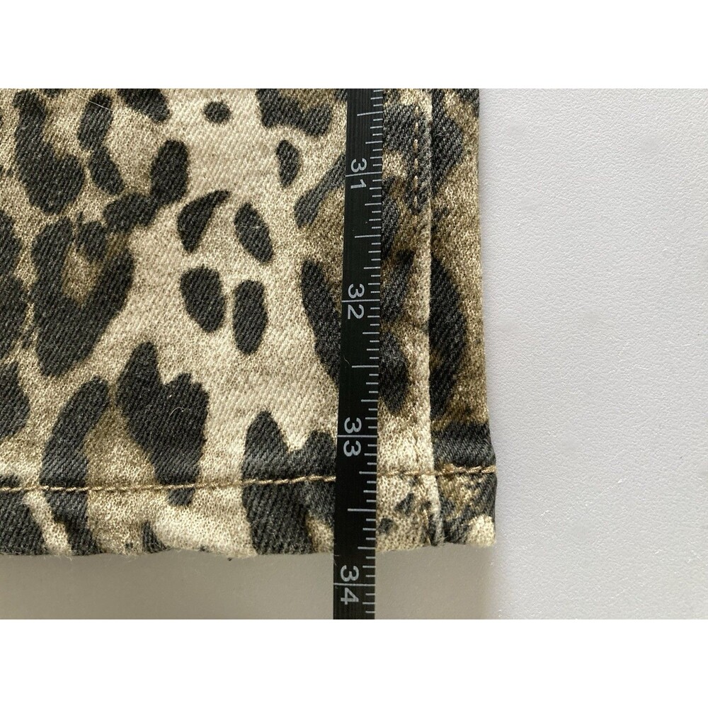 Fashion Nova Women’s Junior Size 15 Long Leopard Jeans Flared NWT. New With Tags - Picture 13 of 16